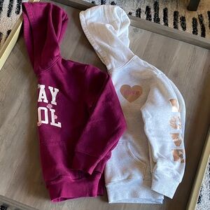 Kids Maroon and Gray Hoodies